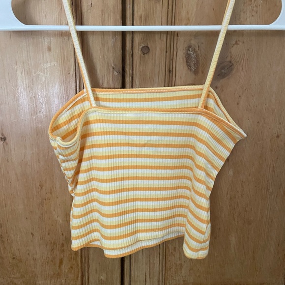Striped PacSun tank top. Yellow, orange, white - Picture 2 of 3